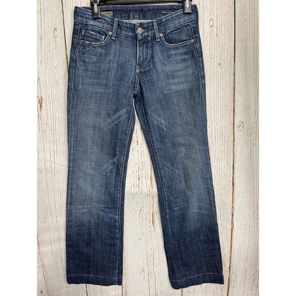 Citizens Of Humanity Jeans Womens Size 26 Blue Low Waist Full Leg ALTERED HEM - Picture 1 of 7